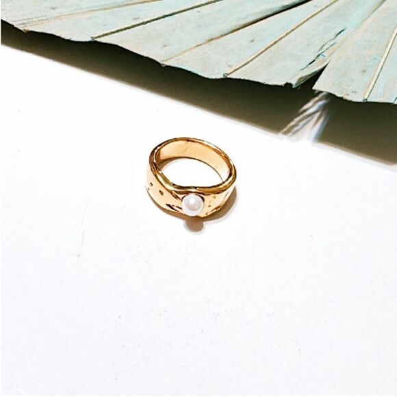 Minimalist pearl ring M419 - Picture 5 of 6